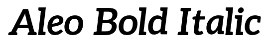 Aleo Bold Italic font
